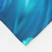Couverture Polaire Plume Abstrait Bleu Vert (Coin)