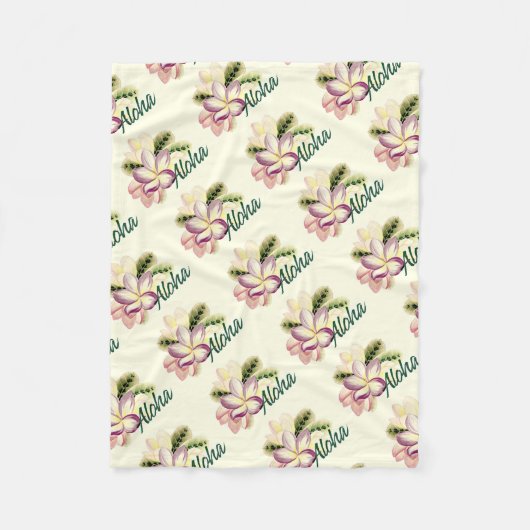 Couverture Polaire Plumeria Aloha (Devant)