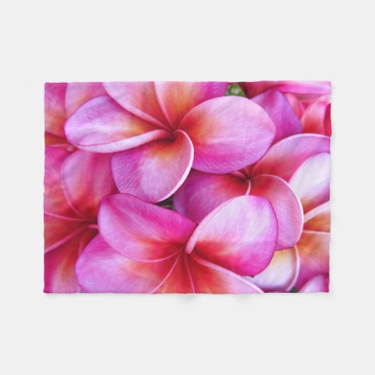Couverture Polaire Plumeria hawaïen (Devant (Horizontal))