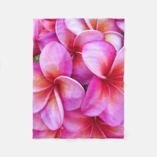 Couverture Polaire Plumeria hawaïen (Devant)