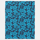 Couverture Polaire PLUMÉRIE DE L'ÎLE (Bleu x 2) (Devant)