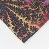 Couverture Polaire Plumes Abstraites vives Turquoise & Purple (Coin)