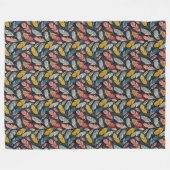 Couverture Polaire Plumes Art Nouveau (Devant (Horizontal))