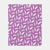 Couverture Polaire Plumes blanches Imprimer sur Amethyst Purple (Devant)