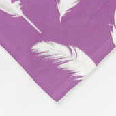 Couverture Polaire Plumes blanches Imprimer sur Amethyst Purple (Coin)