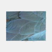 Couverture Polaire Plumes bleues (Devant (Horizontal))