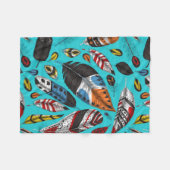 Couverture Polaire Plumes colorées (Devant (Horizontal))