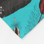 Couverture Polaire Plumes colorées (Coin)