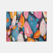 Couverture Polaire Plumes de Bohême Abstraites colorées (Devant (Horizontal))