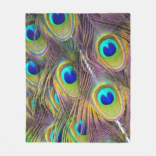 Couverture Polaire Plumes de paon 5 (Devant)