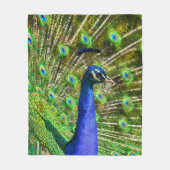 Couverture Polaire Plumes de paon doux (Devant)