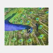 Couverture Polaire Plumes de paon doux (Devant (Horizontal))