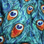 Couverture Polaire Plumes de paon Peacocks Turquoises