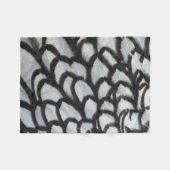 Couverture Polaire Plumes de poulet noir lacé Wyandotte (Devant (Horizontal))