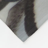 Couverture Polaire Plumes de poulet noir lacé Wyandotte (Coin)