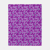 Couverture Polaire Plumes d'orchidée Peacock sur Amethyst violet (Devant)