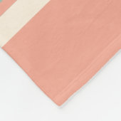 Couverture Polaire Plumes en Crème, Vert Menthe et Corail (Coin)