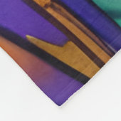 Couverture Polaire Plumes en verre tendu AI Art Abstrait (Coin)