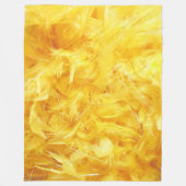Couverture Polaire Plumes jaune vif (Devant)