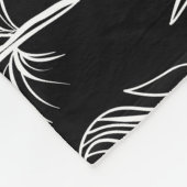 Couverture Polaire Plumes noires et blanches (Coin)