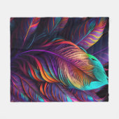 Couverture Polaire Plumes Psychedéliques 70s 60s  (Devant (Horizontal))