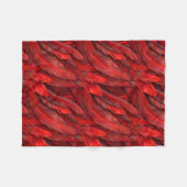 Couverture Polaire Plumes rouges modernes (Devant (Horizontal))