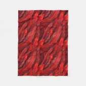 Couverture Polaire Plumes rouges modernes (Devant)