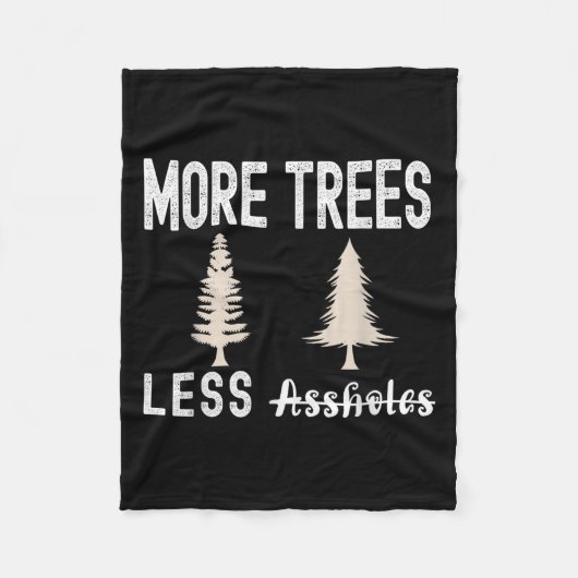 Couverture Polaire Plus d'arbres moins de trous Pull de Noël laid  (Devant)