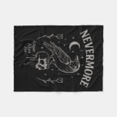 Couverture Polaire Plus de crâne corbeau Art, gothique Edgar Allan Po (Devant (Horizontal))