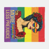 Couverture Polaire Plus de fierté moins de préjugés Mois de la fierté (Devant (Horizontal))
