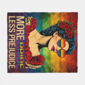 Couverture Polaire Plus de fierté moins de préjugés Mois de la fierté (Devant (Horizontal))