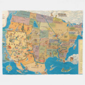 Couverture Polaire "Plus grand ! "Los Angeles et les Etats-Unis (Devant (Horizontal))