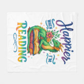 Couverture Polaire Plus heureux quand je lis (Devant (Horizontal))