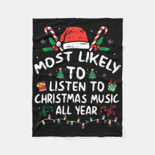 Couverture Polaire Plus susceptible d'écouter de la musique de Noël t