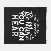 Couverture Polaire Plus Vous Devenez Calme, Plus Vous Pouvez Entendre (Devant (Horizontal))