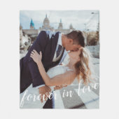 Couverture Polaire Plutôt Forever In Love Valentine's Day Photo blanc (Devant)