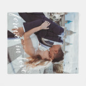 Couverture Polaire Plutôt Forever In Love Valentine's Day Photo blanc (Devant (Horizontal))