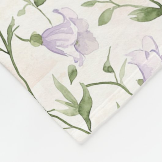 Couverture Polaire Plutôt Violet Floral (Coin)