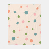 Couverture Polaire Pneuka dot moderne mignon vert rose tendance (Devant)