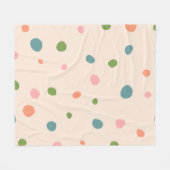 Couverture Polaire Pneuka dot moderne mignon vert rose tendance (Devant (Horizontal))