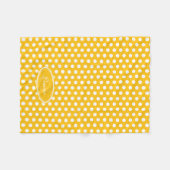 Couverture Polaire Pneuka jaune vif point personnalisé plaque de nom  (Devant (Horizontal))