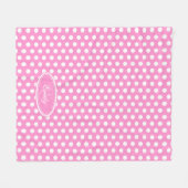 Couverture Polaire Pneuka rose point personnalisé plaque de nom couve (Devant (Horizontal))