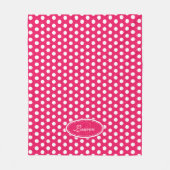 Couverture Polaire Pneuka rouge pois personnalisé plaque de nom couve (Devant)