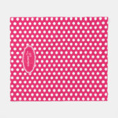Couverture Polaire Pneuka rouge pois personnalisé plaque de nom couve (Devant (Horizontal))