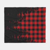 Couverture Polaire Pneumiers rouges noir de buffle plaid (Devant (Horizontal))