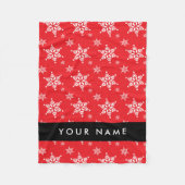 Couverture Polaire Pneus blancs, Rouge, Votre nom, Personnaliser (Devant)