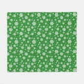 Couverture Polaire Pneus blancs sur le Motif d'hiver vert (Devant (Horizontal))