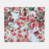 Couverture Polaire Pneus Roses Red Dirty Pointe Grunge Decay (Devant (Horizontal))