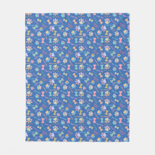 Couverture Polaire Poche bleu lisse