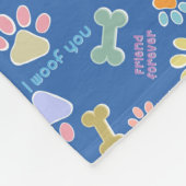 Couverture Polaire Poche bleu lisse (Coin)